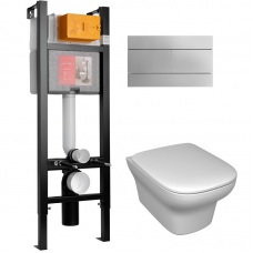 Комплект инсталляции с подвесным унитазом JACOB DELAFON Vox с сиденьем и кнопкой E21770RU-00